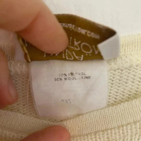 Linda Lundstrom Womens Cream Wool Blend Tunic Sweater - Picture 9 of 9